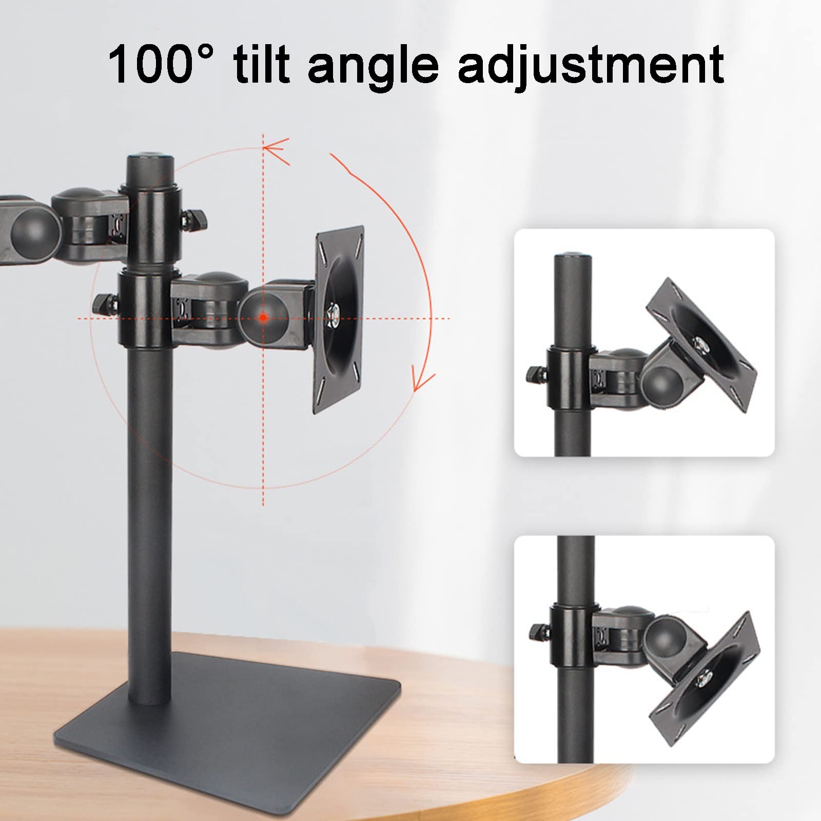 Supporto da Scrivania per Doppio Monitor, Supporto per 2 Monitor, Supporto da Scrivania Autoportante Completamente Orientabile, Adatto A Monitor da 10 A 24 Pollici