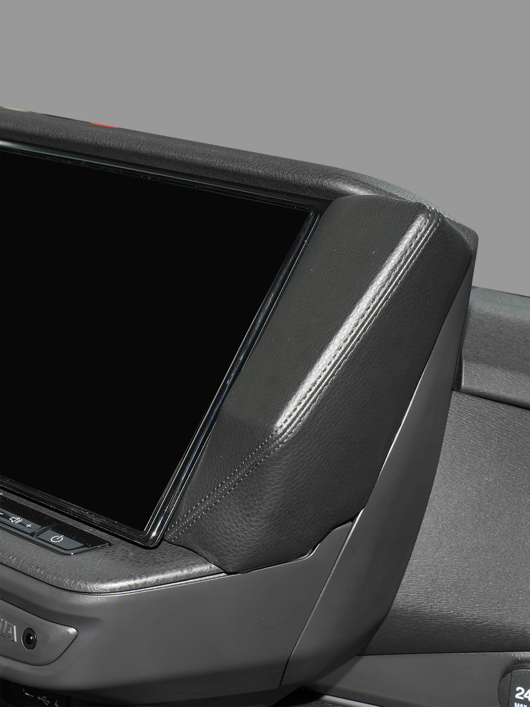 KUDA Handyhalterung passend für Scania P/G/R/S/L ab 2024 (nur bei großem Display) - Telefonkonsole für Smartphones, Handy, Navi und mehr - Kunstlederkonsole, schwarz, 4635