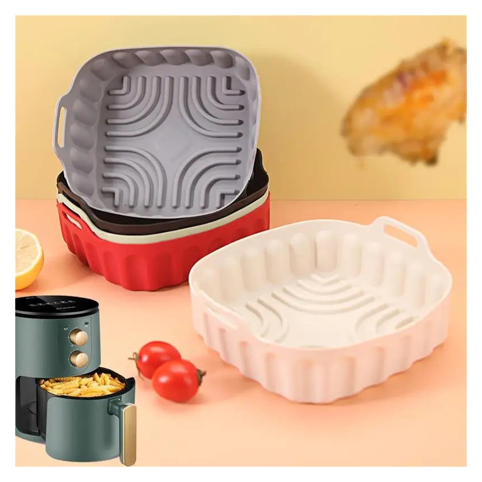 Cesta De Freidora De Aire De Silicona, Molde Cuadrado For Bandeja