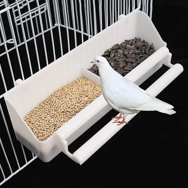 Foto 8 de 8 de KASFDBMO Cuenco colgante para aves de corral para loros, jaula de periquitos, comedero de aves de corral