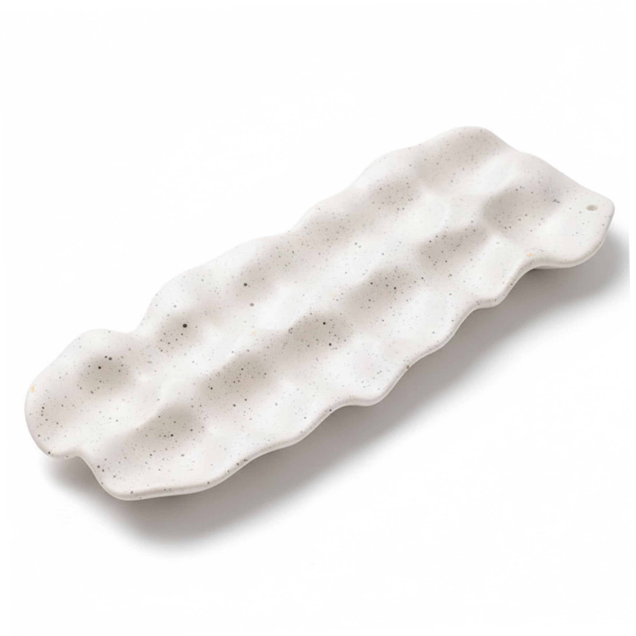 Bemonew White Ceramic Egg Holder, 12 Capacity Egg Holder Countertop With Wave, Ceramic Eggs Tray For Kitchen Counter Organization