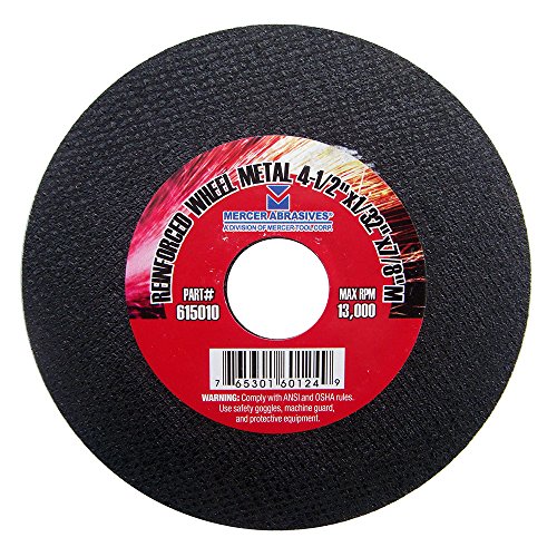 Mercer Industries 615010-4-1/2" x 1/32" x 7/8" Cut-Off Wheels for Metal (100 pack)
