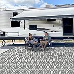 fifame Outdoor Camping Rugs, Rug Patios Clearance Plastic Straw Rug Weatherproof Reversible Mats, Large Floor Mat for Outdoors, RV, Patio, Backyard, Deck, Picnic, Beach, Trailer, Camping