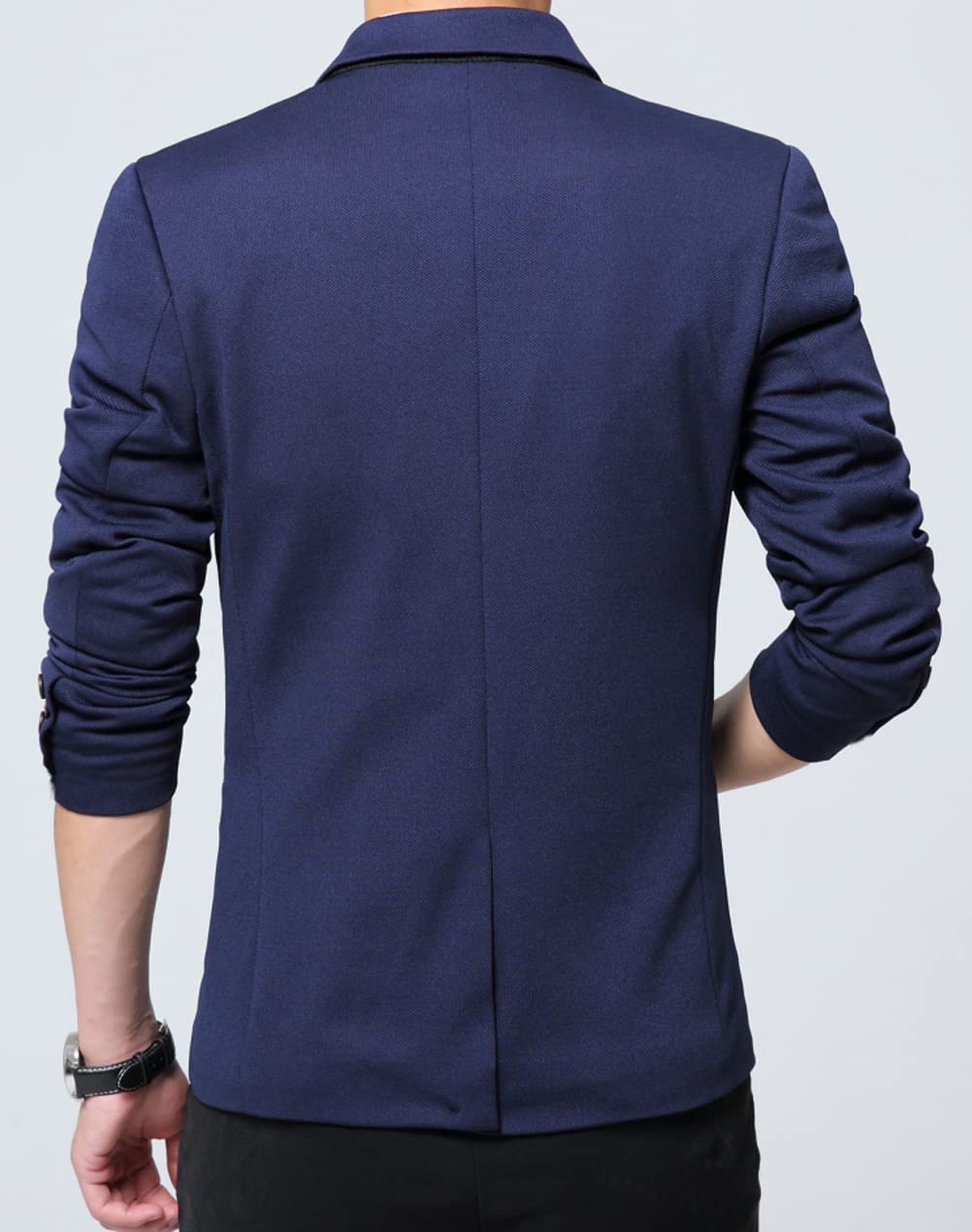 Blazer Homme Veste Casual Élégante Slim Fit Un Bouton Costume Jacket Vestons