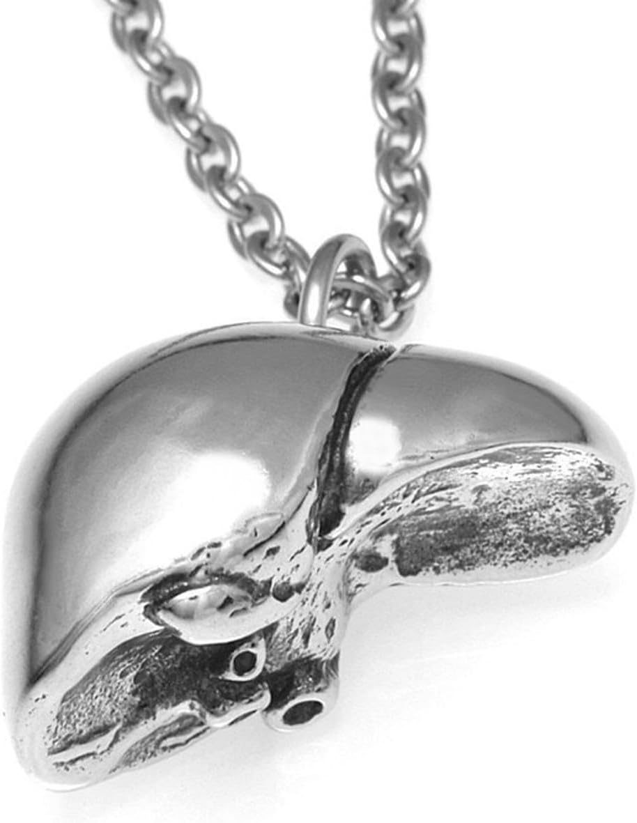 Human Liver Necklace, Body Organ Anatomy Anatomical Jewelry