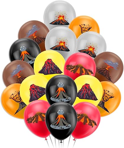 30 globos de volcán, globos de lava, decoraciones de fiesta de cumpleaños de volcán, suministros de fiesta de lava para decoraciones de fiesta de