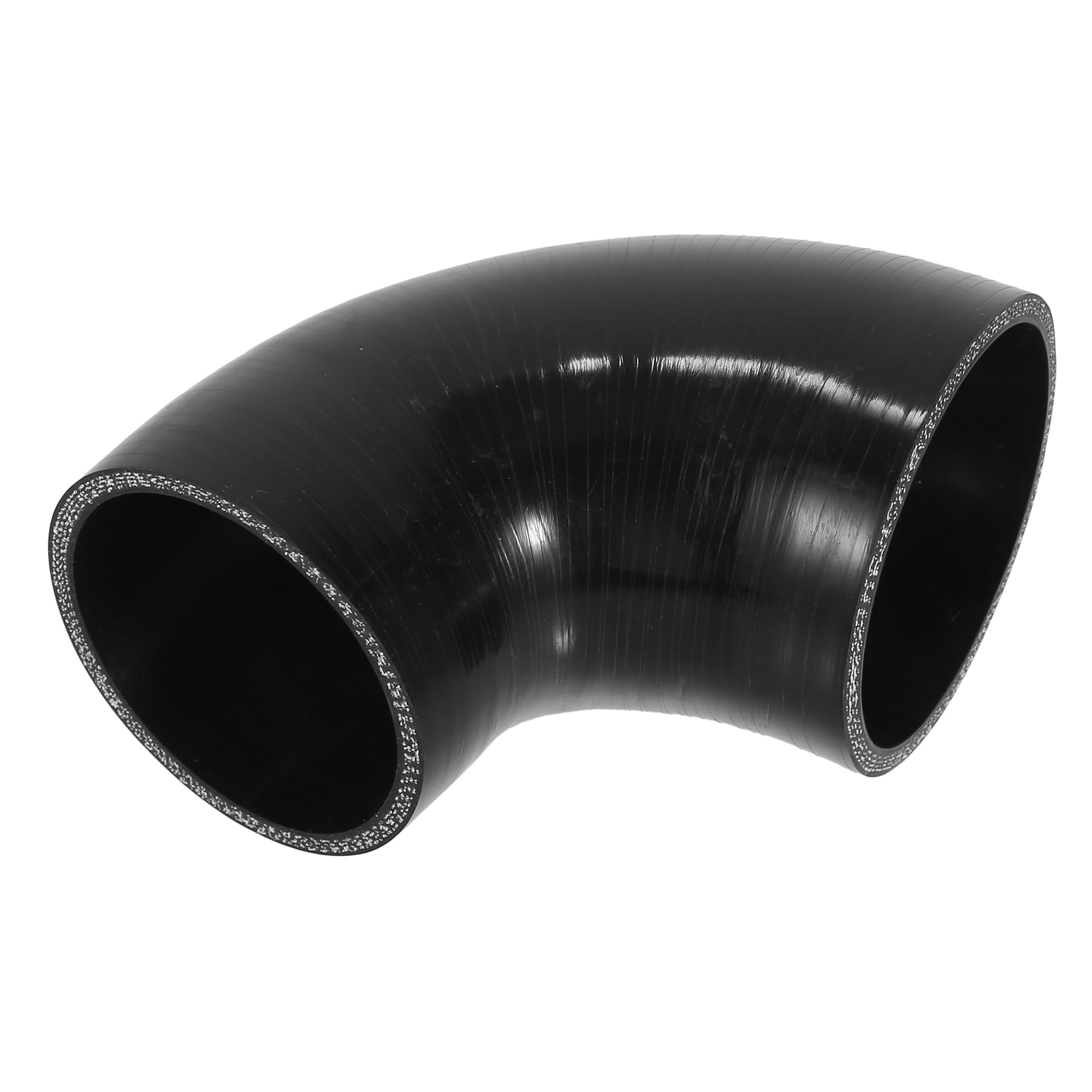 X AUTOHAUX 1 Pcs 80-90mm 3.15"-3.54" ID 90mm 3.54" Length 90 Degrees Black Car Silicone Hose Coolant Hose Universal