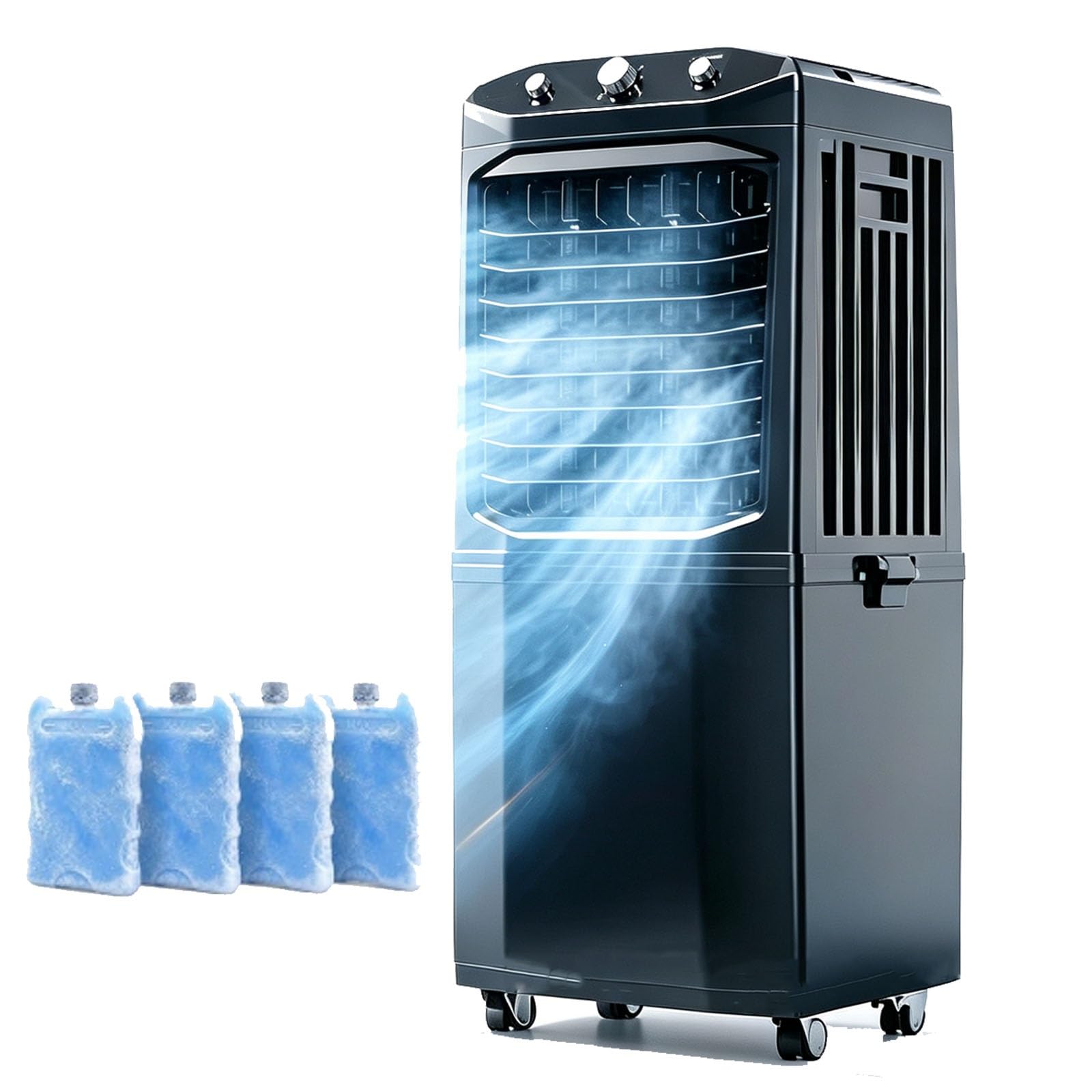 Hufirehu One Color Portable Swamp Cooler Indoor, Evaporative Air Cooler, Standing Air Conditioner