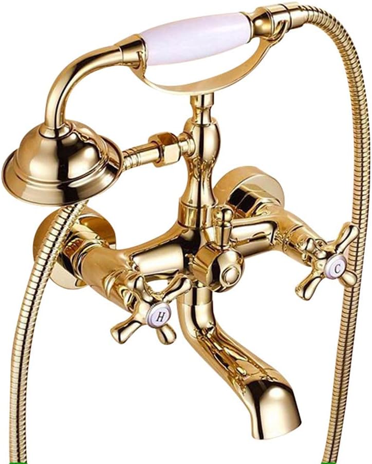 Deva Tudor Pillar Mounted Shower Head Bath Mixer Taps - Traditional ...