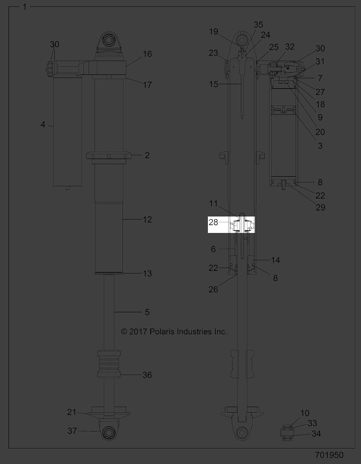 Polaris No Bleed Piston, Genuine OEM Part 1800659, Qty 1