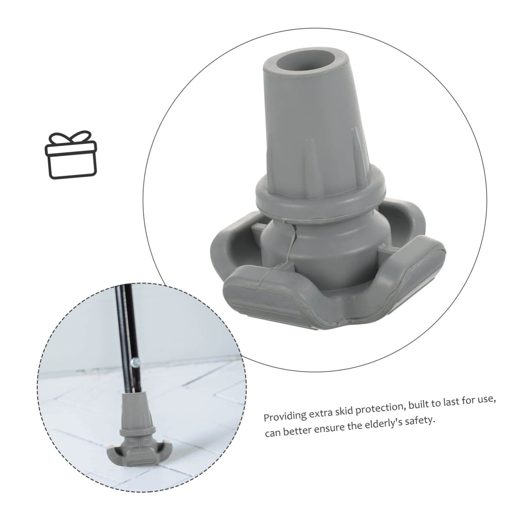 FOMIYES Walker Pads for Walker Feet Anti-Slip Tape for Canes Replacement Cane Tips Rubber Material