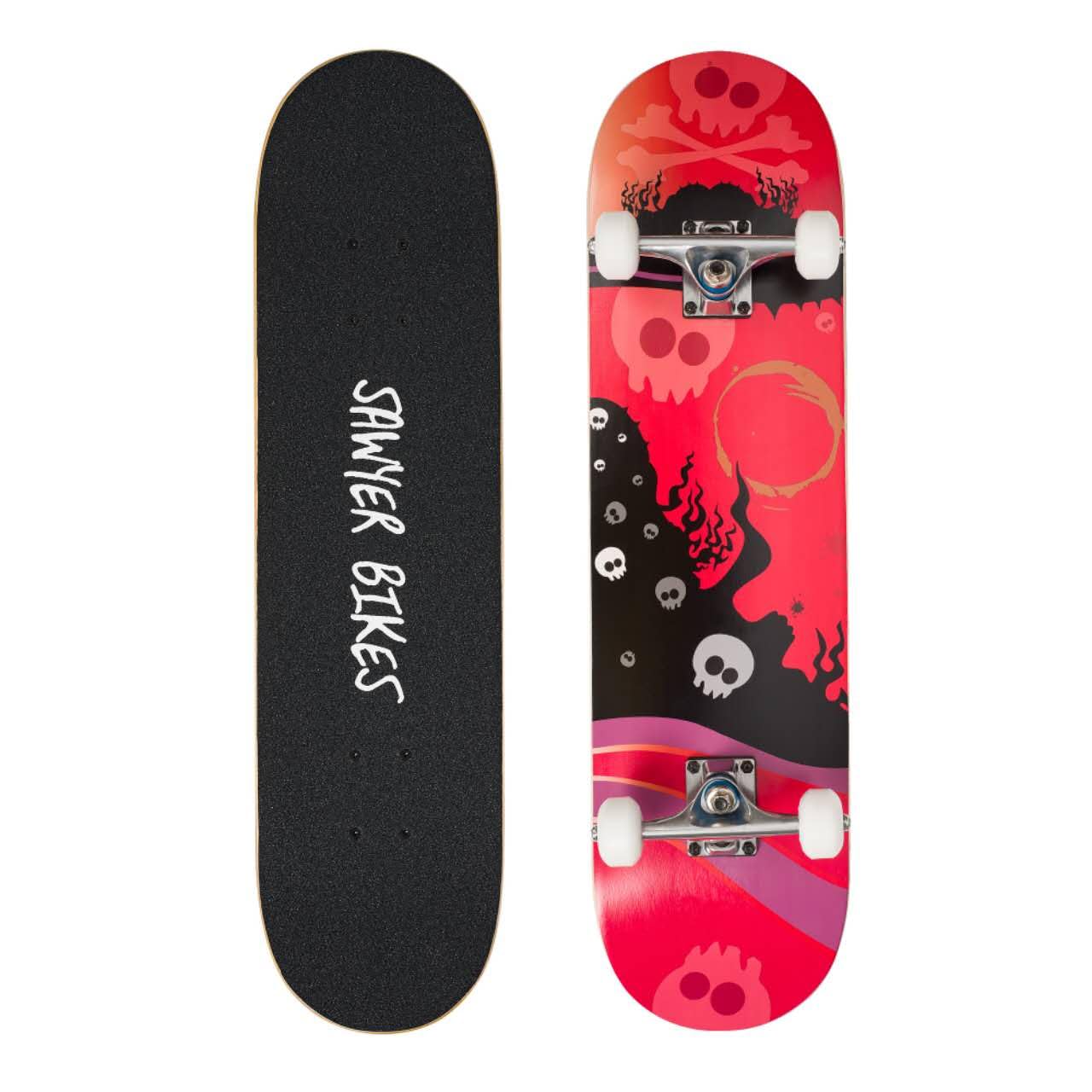 Sawyer Bikes - Monopatín/Skateboard (78cm x 20cm) - Niños y Adolescentes