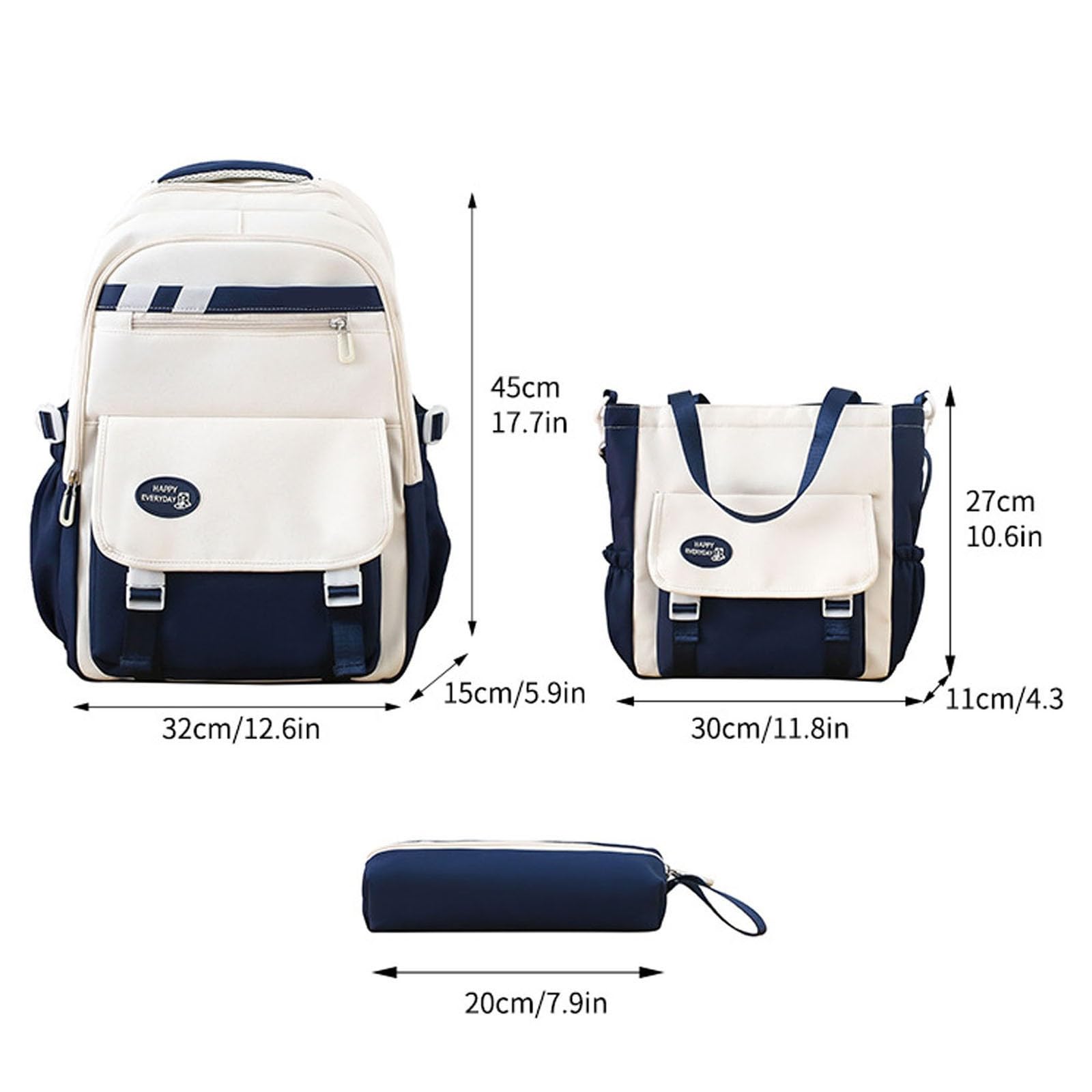 Generico Set Zaino Scuola Ragazza Grande Capacità Casual | Zainetto Studente con Design Colorato, Multiaccessori e Spazioso, Ideale per Scuola Media, Superiori e Università