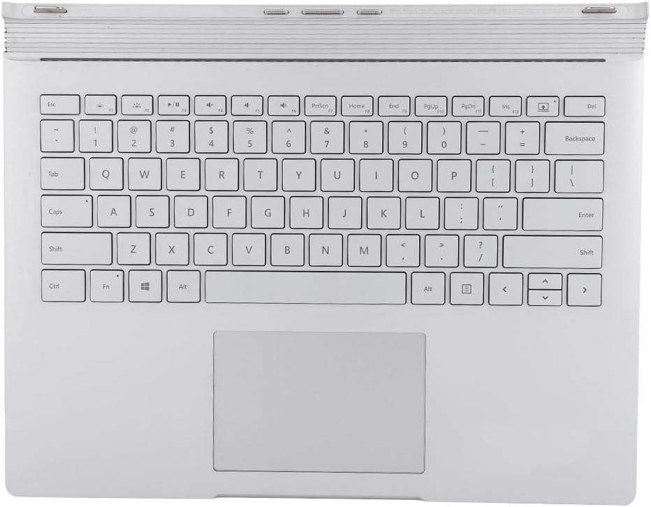 Wendry Keyboard,Portable Office Keyboard Multifunctional Keyboard Replacement for Microsoft Surface Book 1 1704,Silver