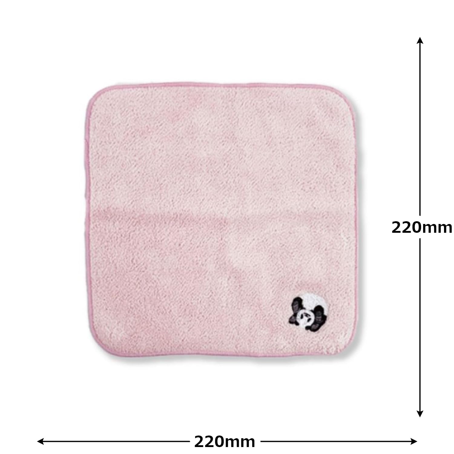パイン・クリエイト kumagoto 刺繍ハンカチ パンダ サイズ:約W22 H22 25P46057