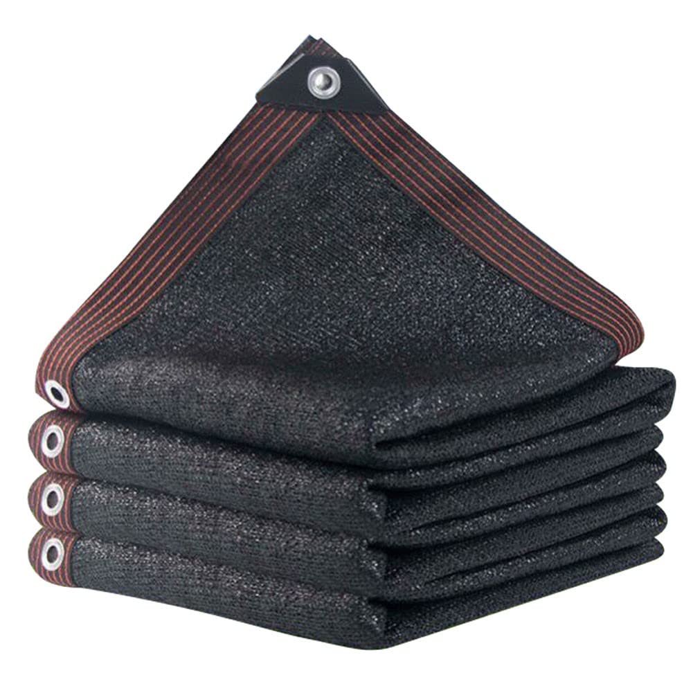 Rete di Ombreggiatura Rete Ombreggiante Rete ombreggiante per serra con occhielli, tessuto parasole nero al 90% in tessuto a rete, tendalino parasole anti-UV, vela parasole rettangolare(Color:,Size: 9