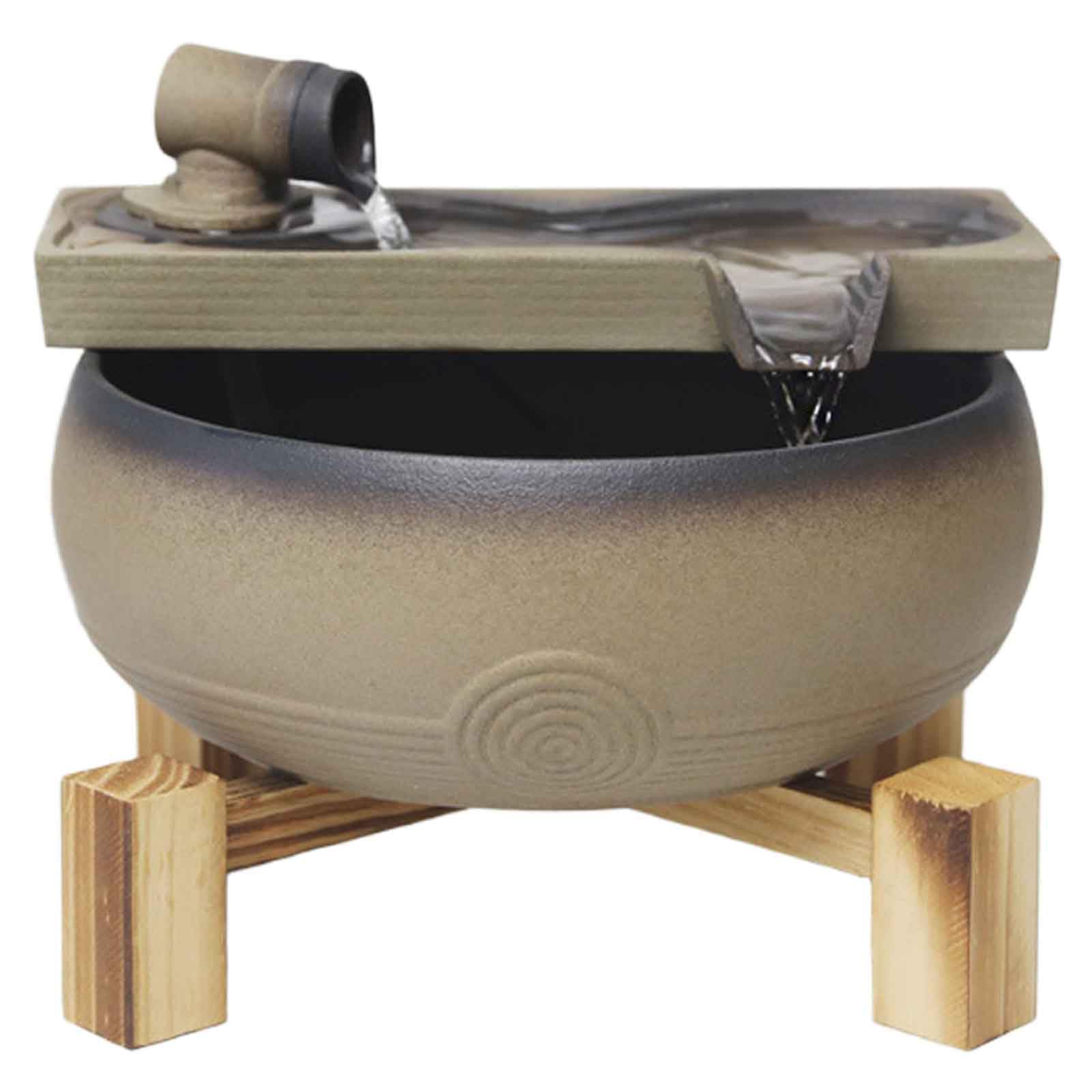 Desktop fountain, Tabletop Fountain Indoor Waterfall Meditation Office Relaxing Ambiance for Home and Décor(D)