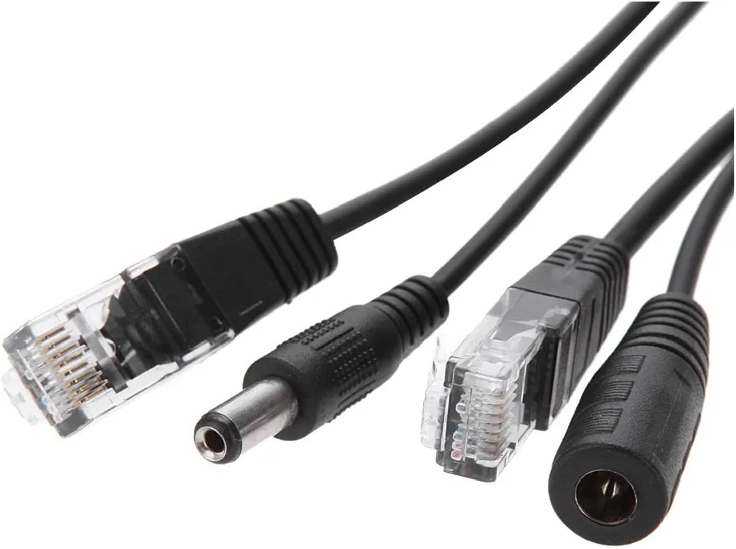 1 Pair POE Adapter Cable RJ45 POE Injector + POE Splitter POE Splitter Power Supply Module 12-48v