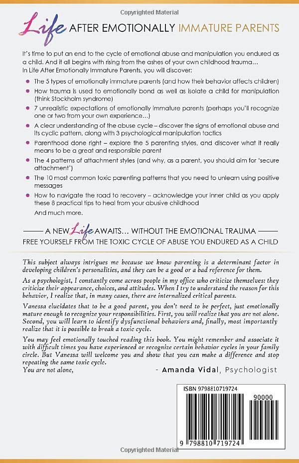 Miniatura 2 de LIFE AFTER EMOTIONALLY IMMATURE PARENTS RECOVERING FROM UNHEALTHY CHILDHOOD ATTACHMENTS, BREAKING THE HARMFUL CYCLE & RECLAIMING YOUR LIFE WITH 8
