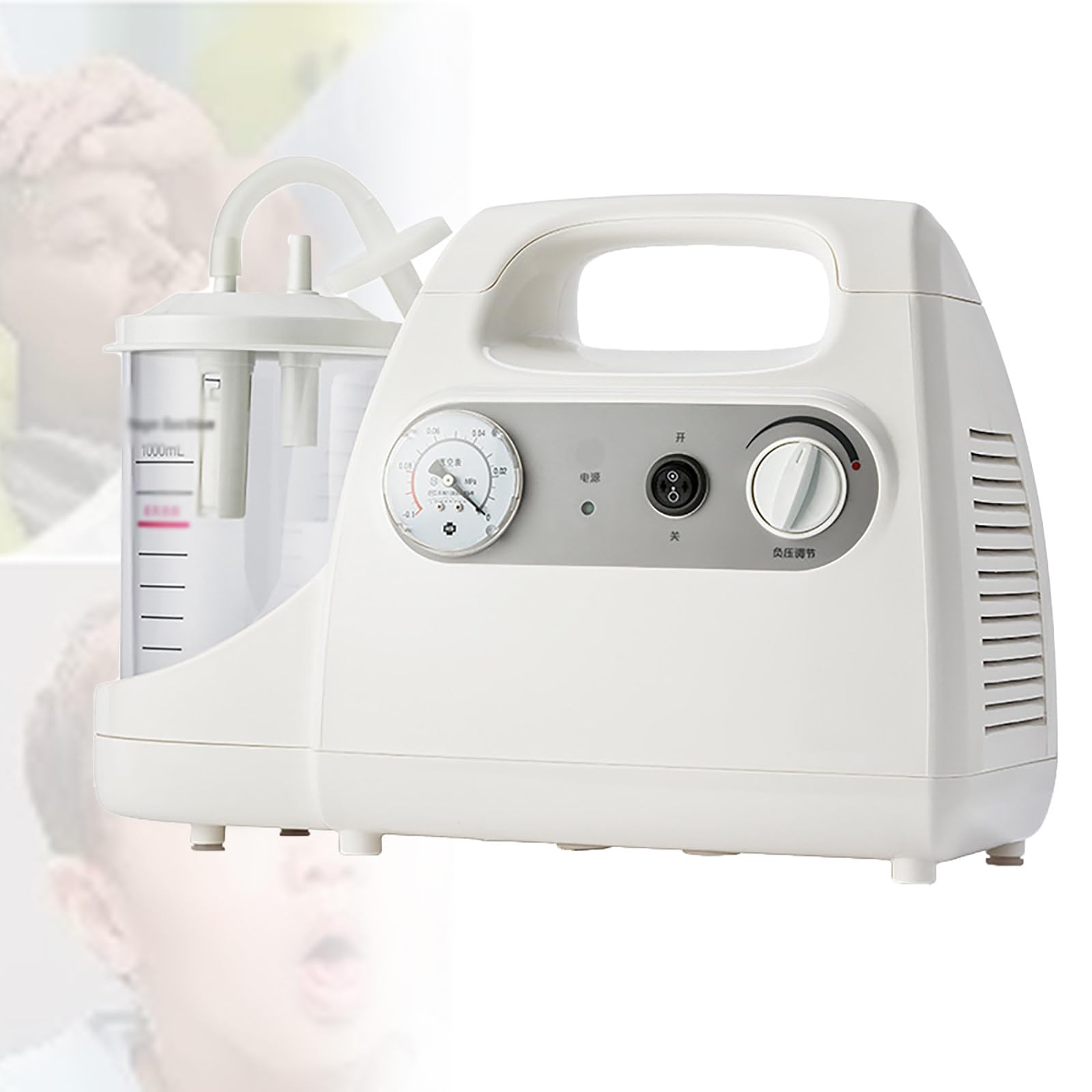 Dispositivo di Aspirazione del Muco, Dispositivo di Aspirazione del Catarro, Dispositivo di Aspirazione per Uso Domestico per Anziani, Tecnologia di Riduzione del Rumore Migliorata