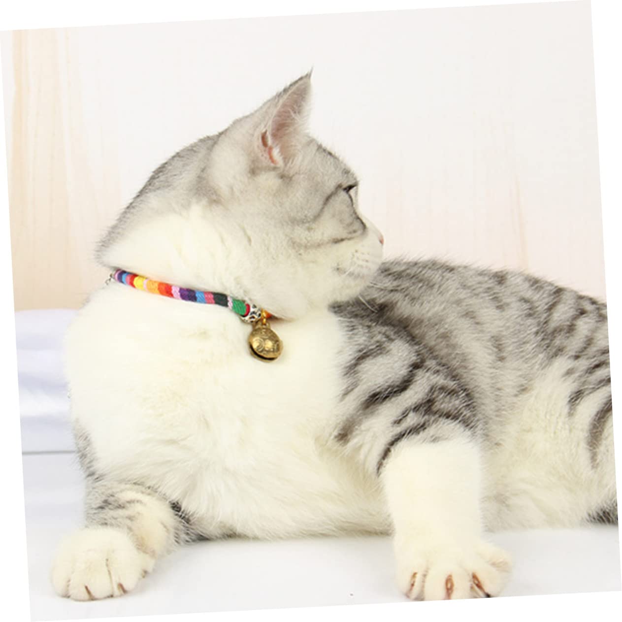 POPETPOP 6 Stück Haustier-Glockenhalsband Kätzchenhalsbänder Halsband Für Welpen Abtrünniges Katzenhalsband Weihnachts-Katzenhalsband Hunde-Bandana-Halsband