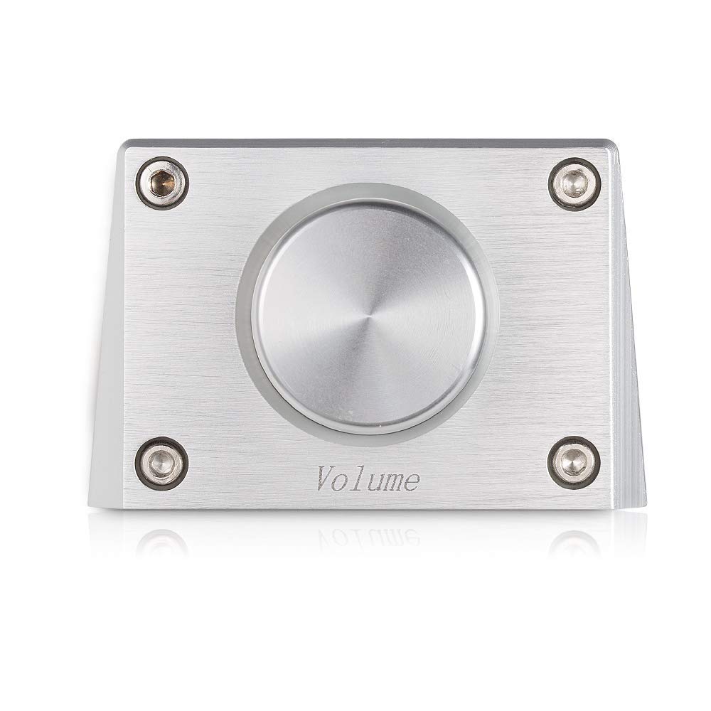 Nobsound High Precision Preamp Volume Controller VOL Control Hi-Fi Preamplifier ALPS (RCA & HiFi), color plateado