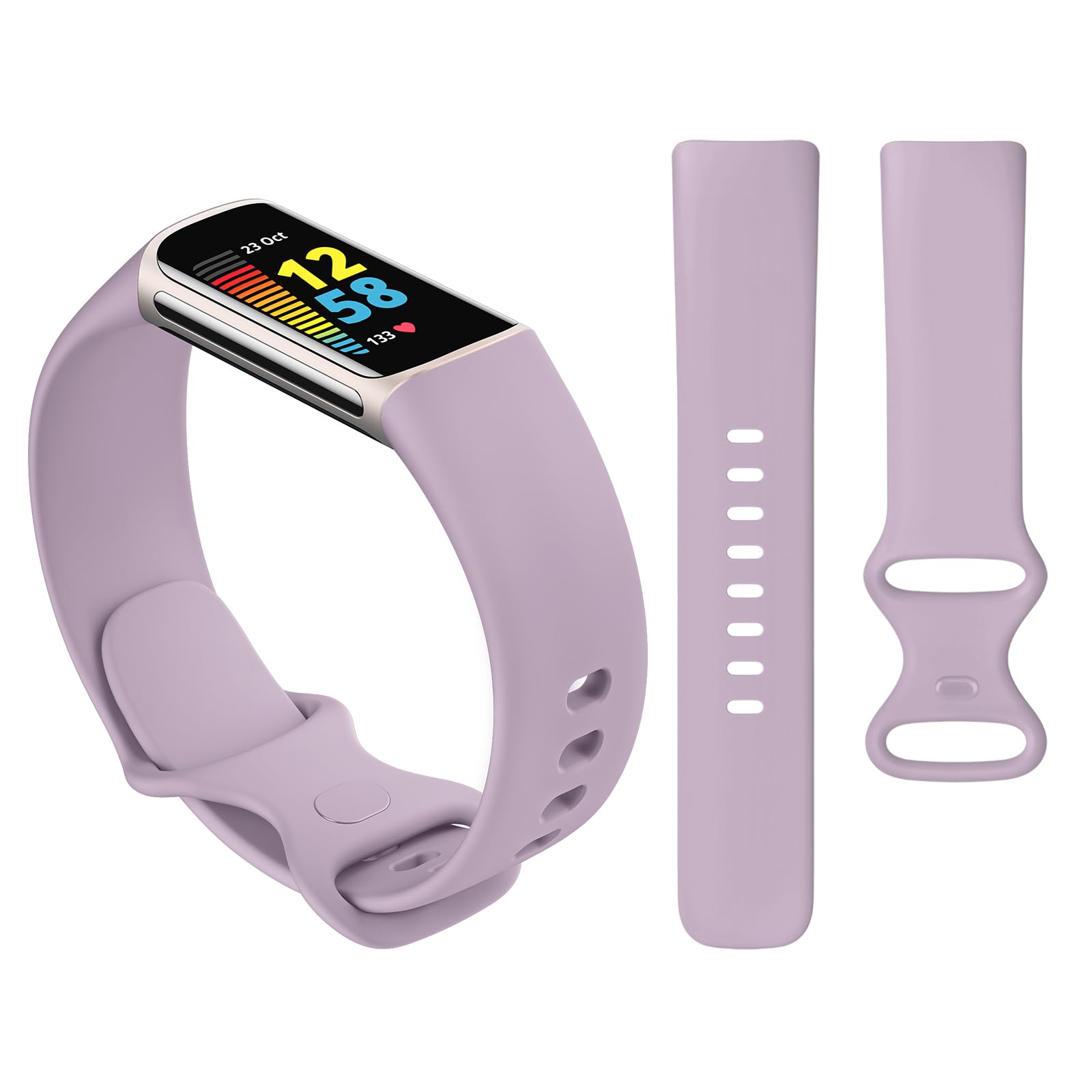 Tobfit Sportarmbänder Für Fitbit Charge 5/6 – 6er Set, Weiches Silikon, Wasserdicht, 2 Größen