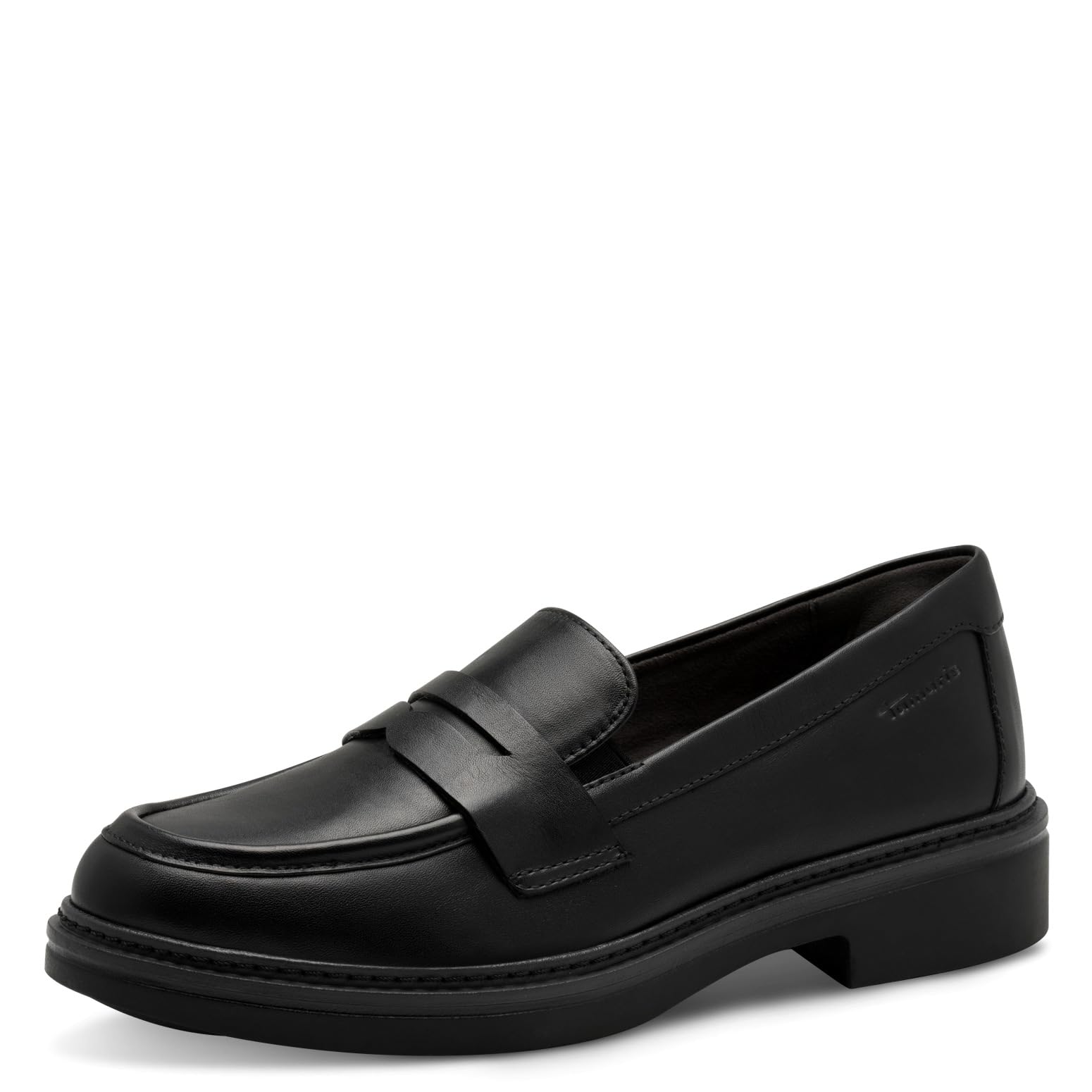Tamaris Comfort Women’s Leather Slip-Ons Elegant, Black Nappa, 4 UK