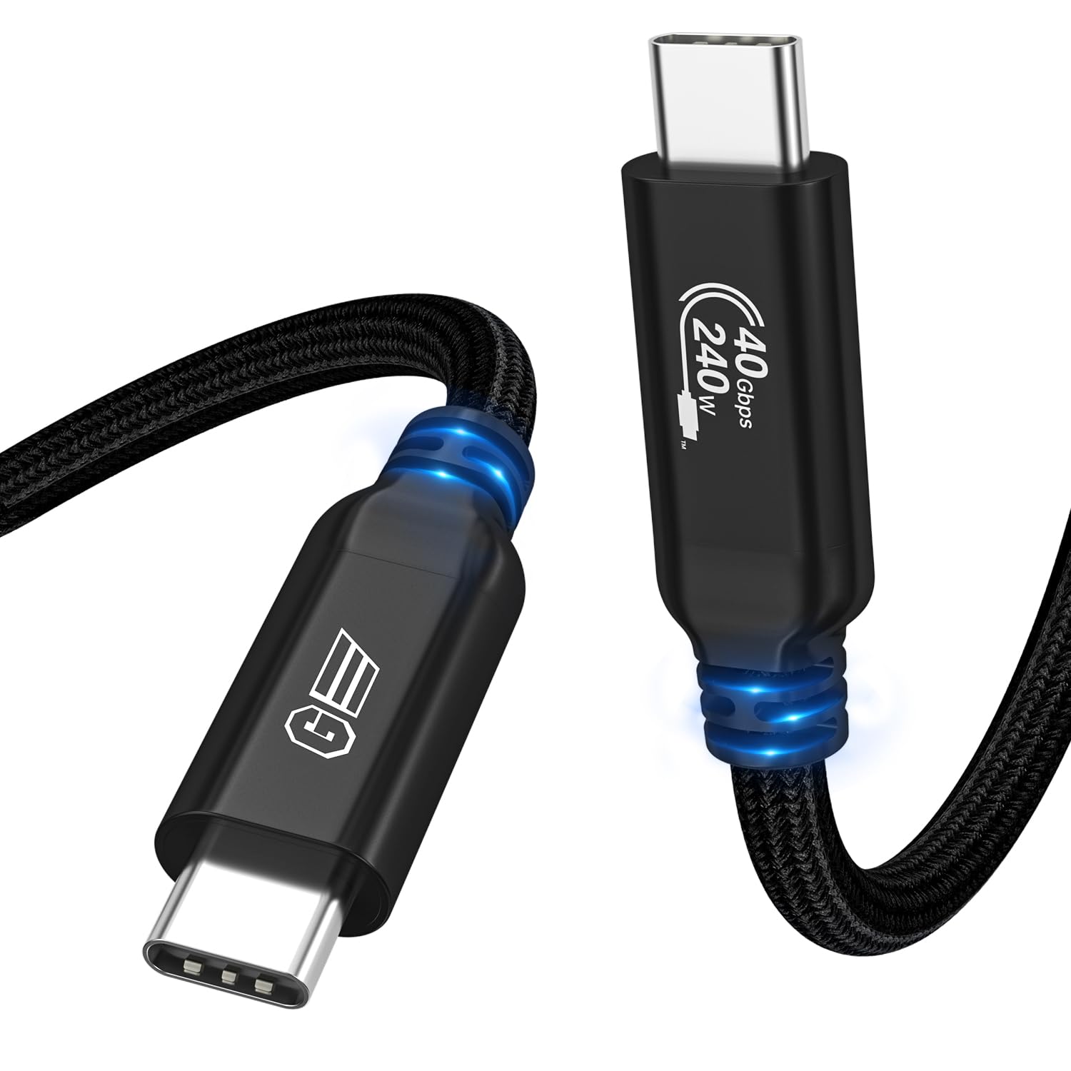 GeoHN.G Kabel USB 4 2 m, USB C do Thunderbolt 4 z PD 240 W, 8K 60 Hz 40 Gbps Link Cord do MacBook, Hub, SSD, iPhone 17/16, stacji dokującej, eGPU, monitora i wielu innych