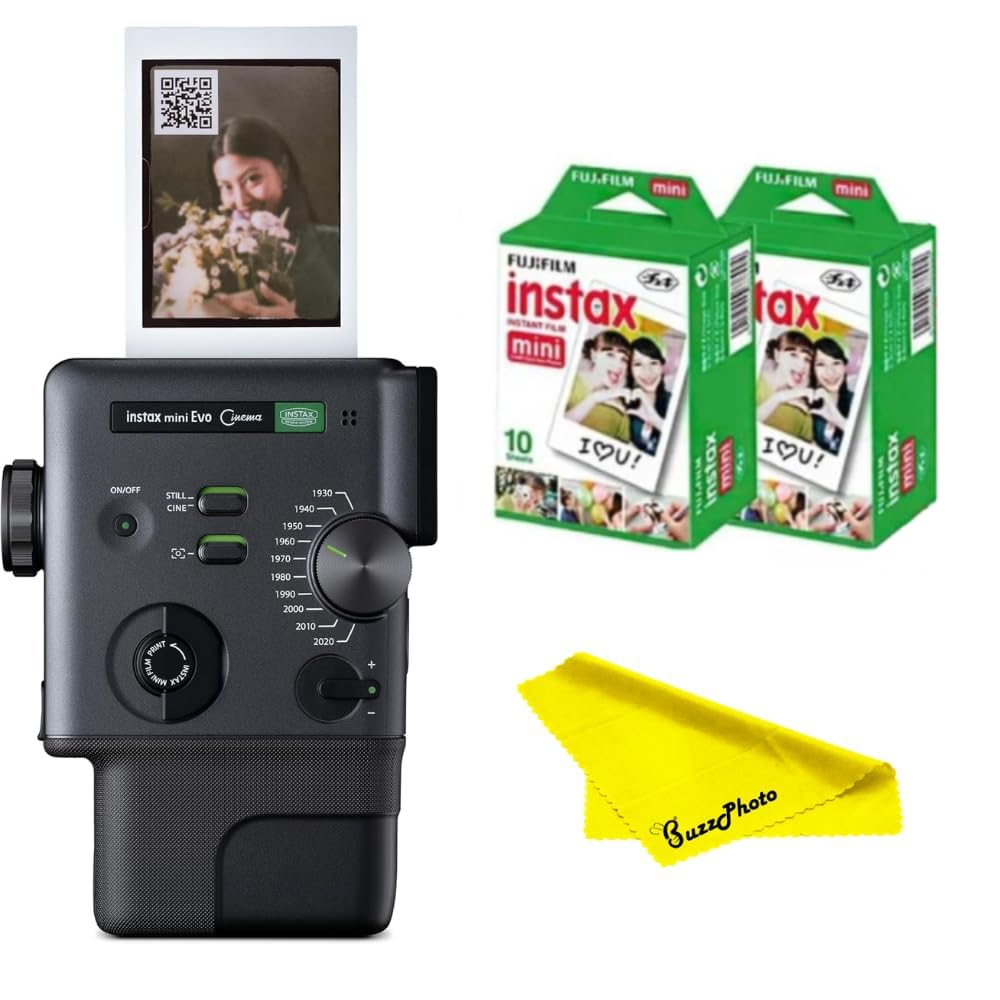 FUJIFILM Instax Mini Evo Cinema (câmera com pacote duplo BuzzPhoto