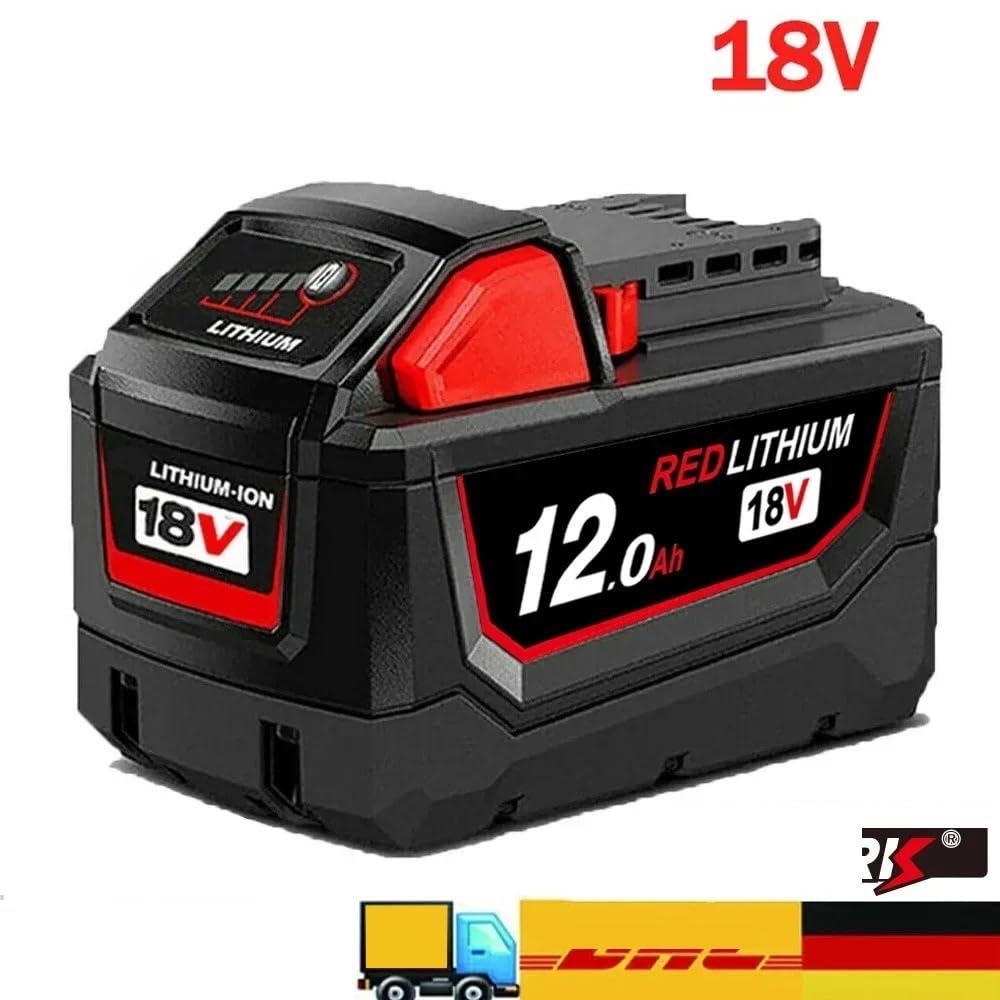 Baterías de repuesto de 18 V compatibles con baterías de herramientas M18, opciones de 12 Ah y 9 Ah, alto rendimiento para herramientas eléctricas