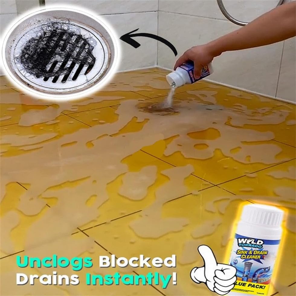 Image of Powerful Sink and Drain Cleaner 110g Super Clog Remover Chemical Powder for Kitchen Toilet Bathroom Pipes