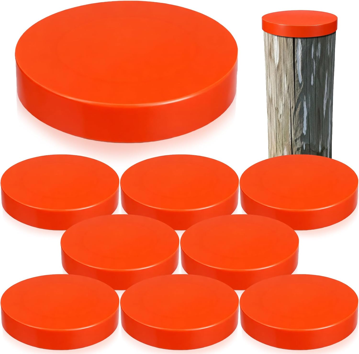 8 Pcs 9" Marine Flat Dock Cap Cone Rubber Piling Cap Protective Dock Post Caps Boat Heavy Duty Pylon Docks Pole Cover for Marine Boat Docks