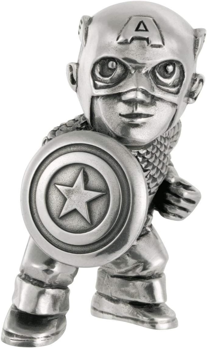 Royal Selangor Hand Finished Marvel Collection Pewter Captain America Miniature Figurine Gift