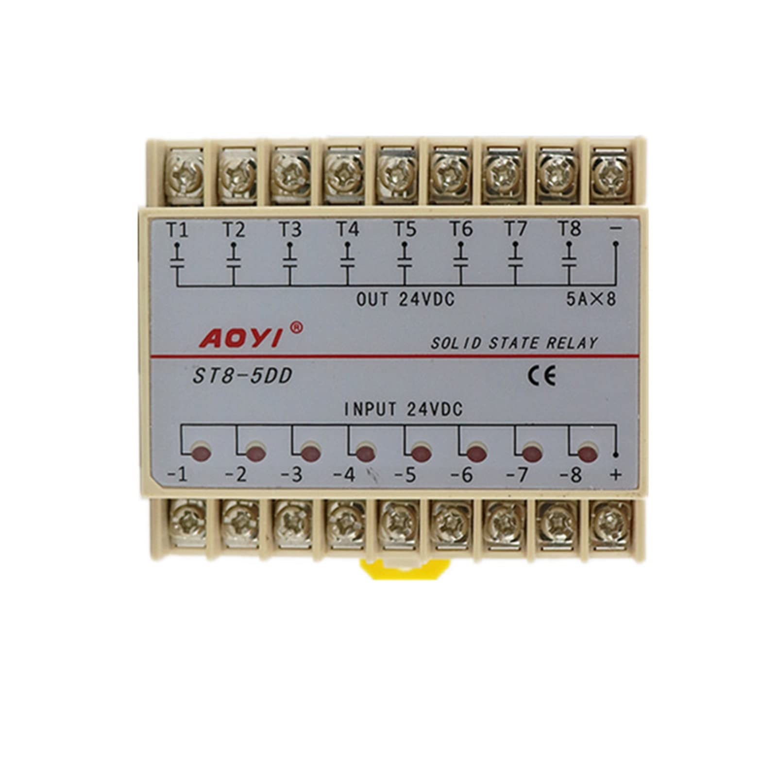 8 Kanäle DC-DC 5A SSR Acht Eingänge 24V DC Ausgang 24V DC Halbleiterrelais Ersatzteile