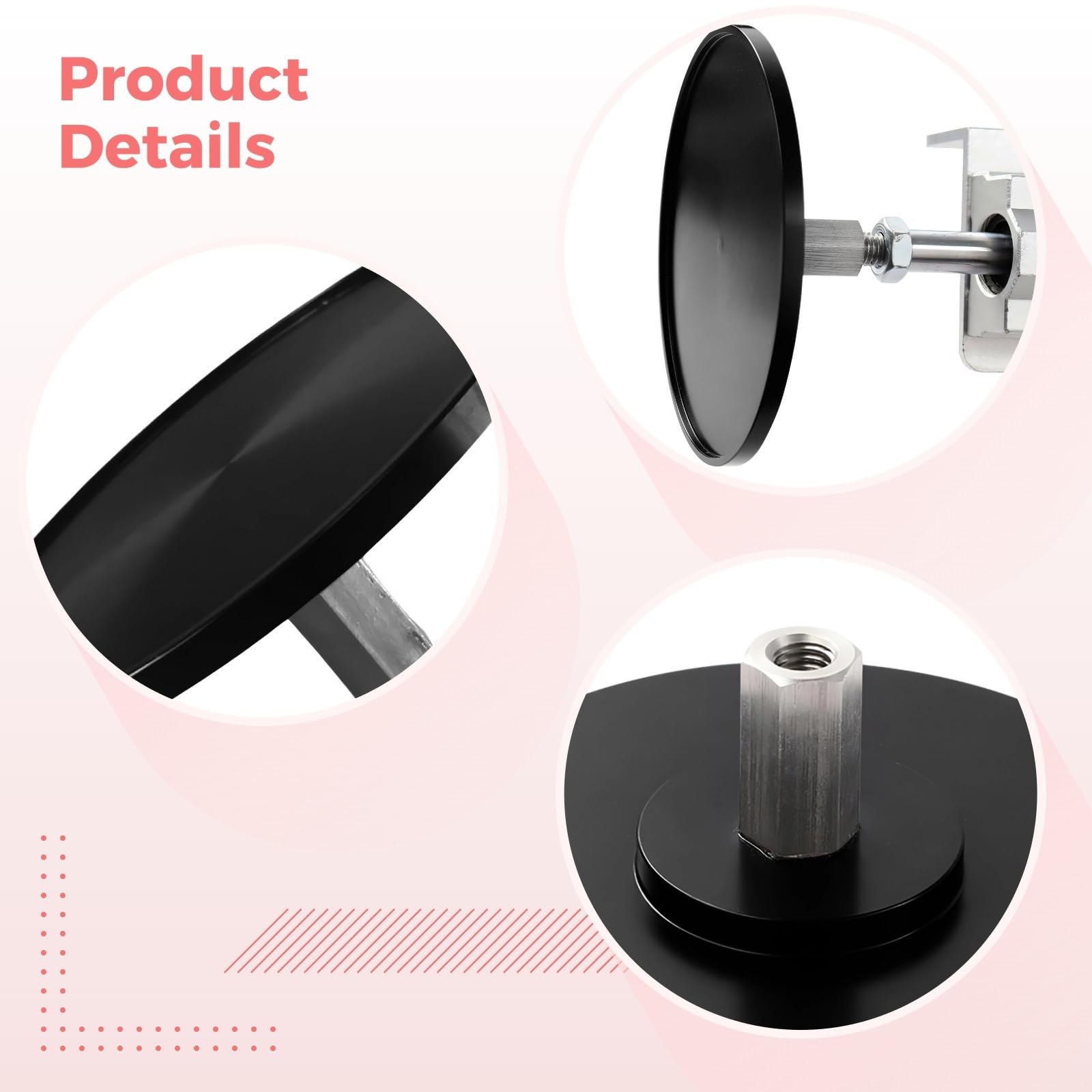 Adaptateur de base à ventouse – 11,9 cm avec vis M8 pour fixations Vac-U-Lock