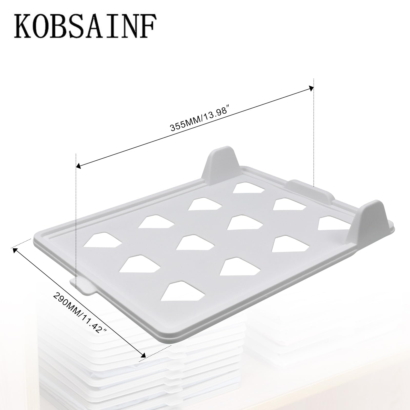 KOBSAINF 10 Pack T Shirt Organizer Detachable Stackable Clothing Trays, Folding Shirt Receipt Board Shirt Dividers Organizer Plastic (Large)