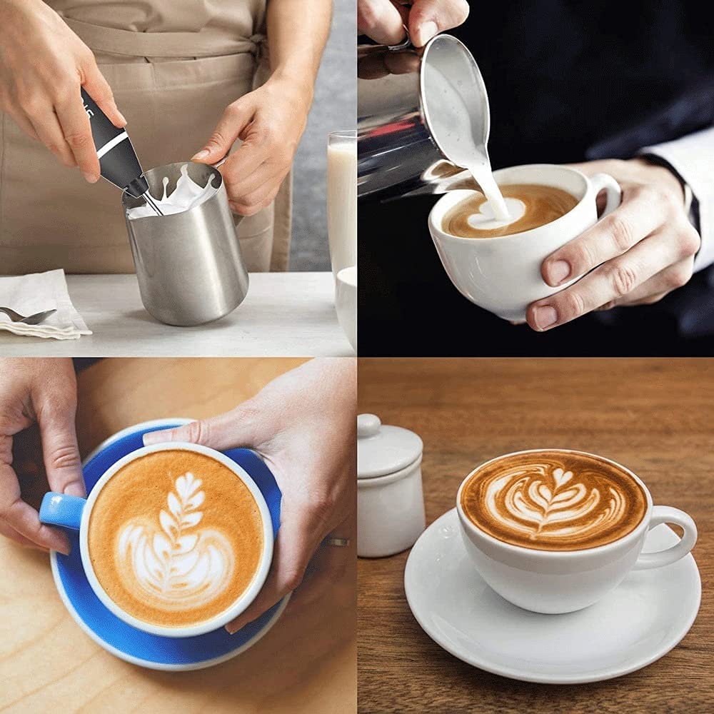 Vaporizador de Leche Batidora de Leche Calentador de Leche Mezclador de Mano pequeño USB Recargable de 3 velocidades para el hogar - Batidora de Bebidas para café Mini espumador 1025