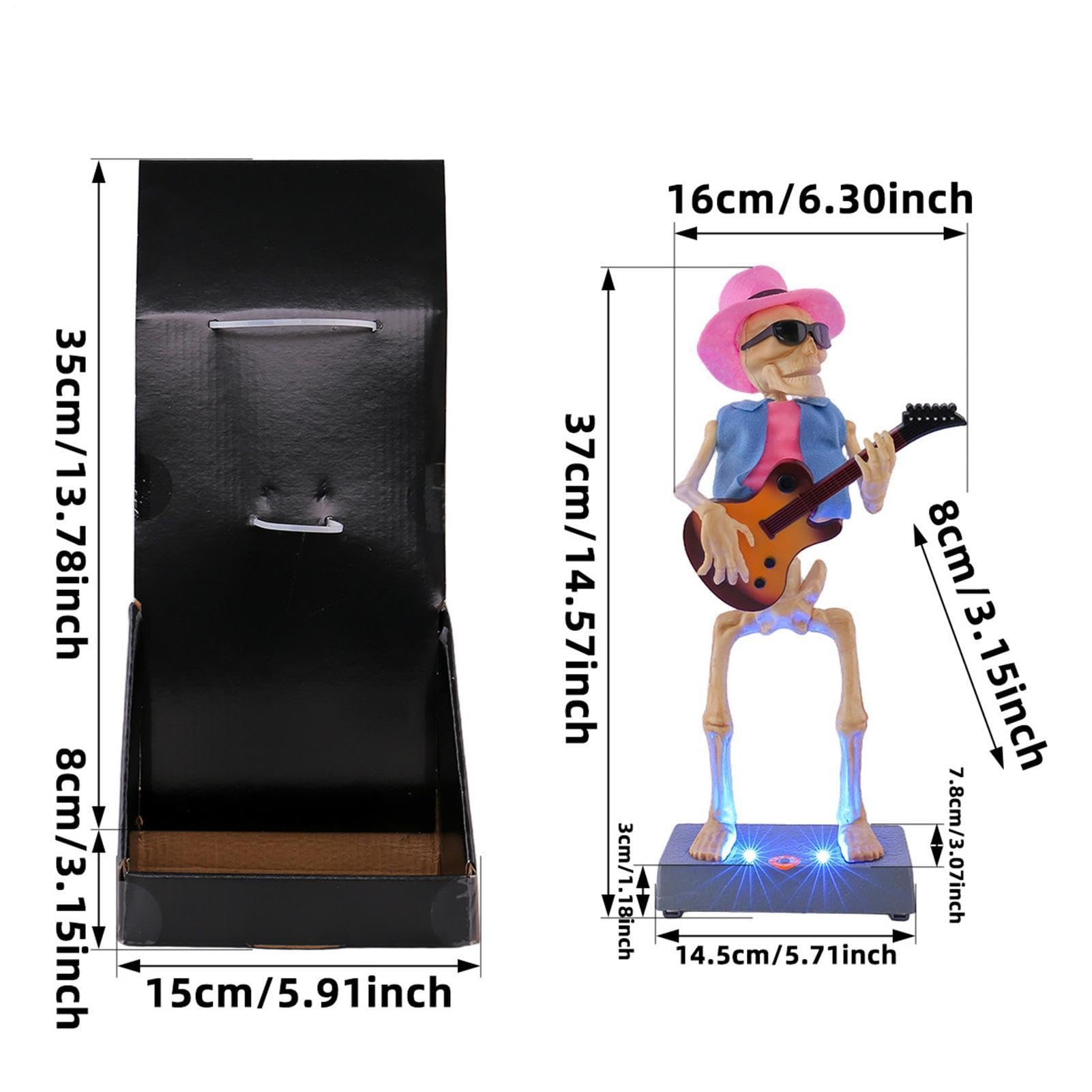 Juguete Esqueleto Bailarín Figura Eléctrica Iluminada De Halloween