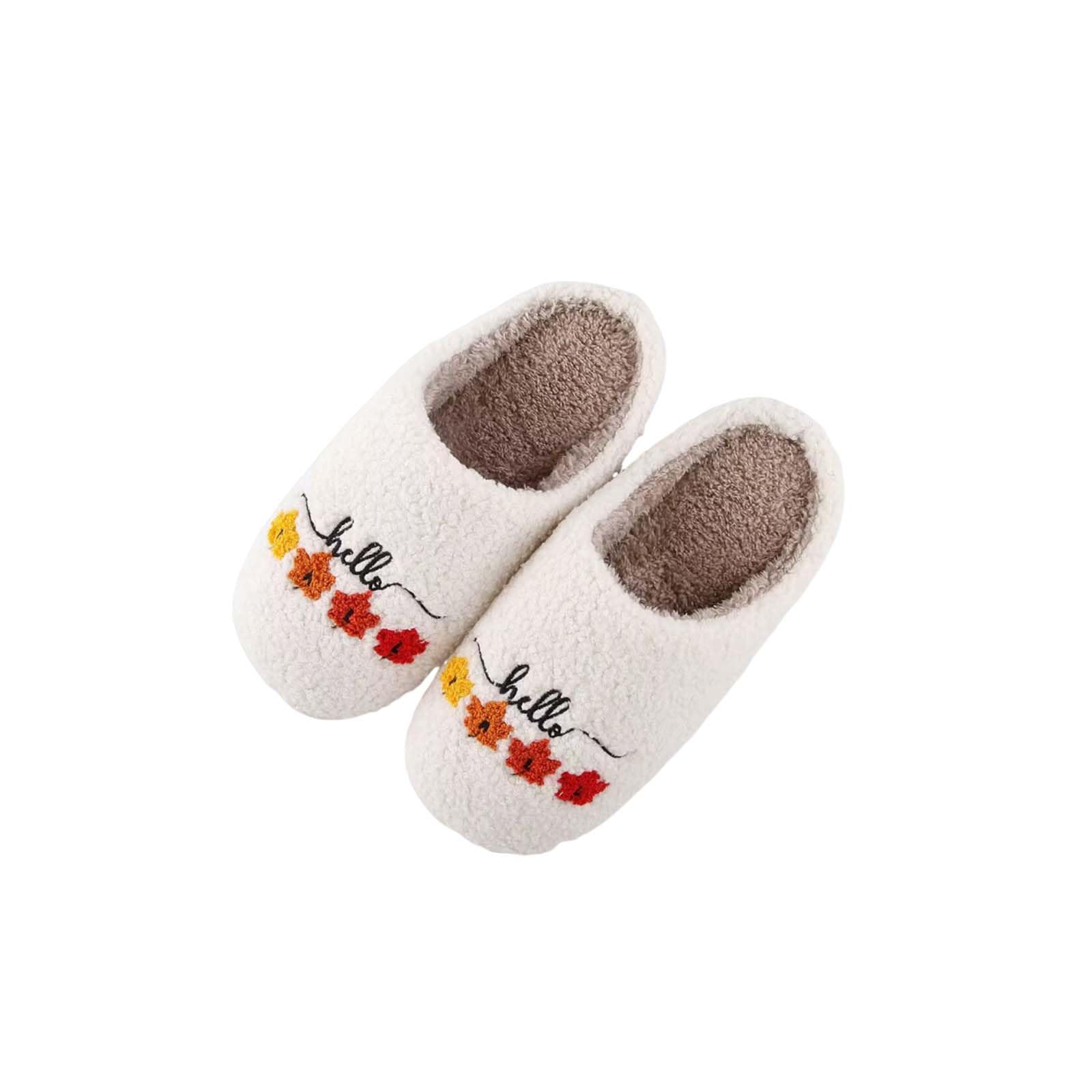 Womens Mens Slippers with Retro Memory Foam Adorable and Cozy Animal Slippers Fluffy Plush Indoor Winter Footwear