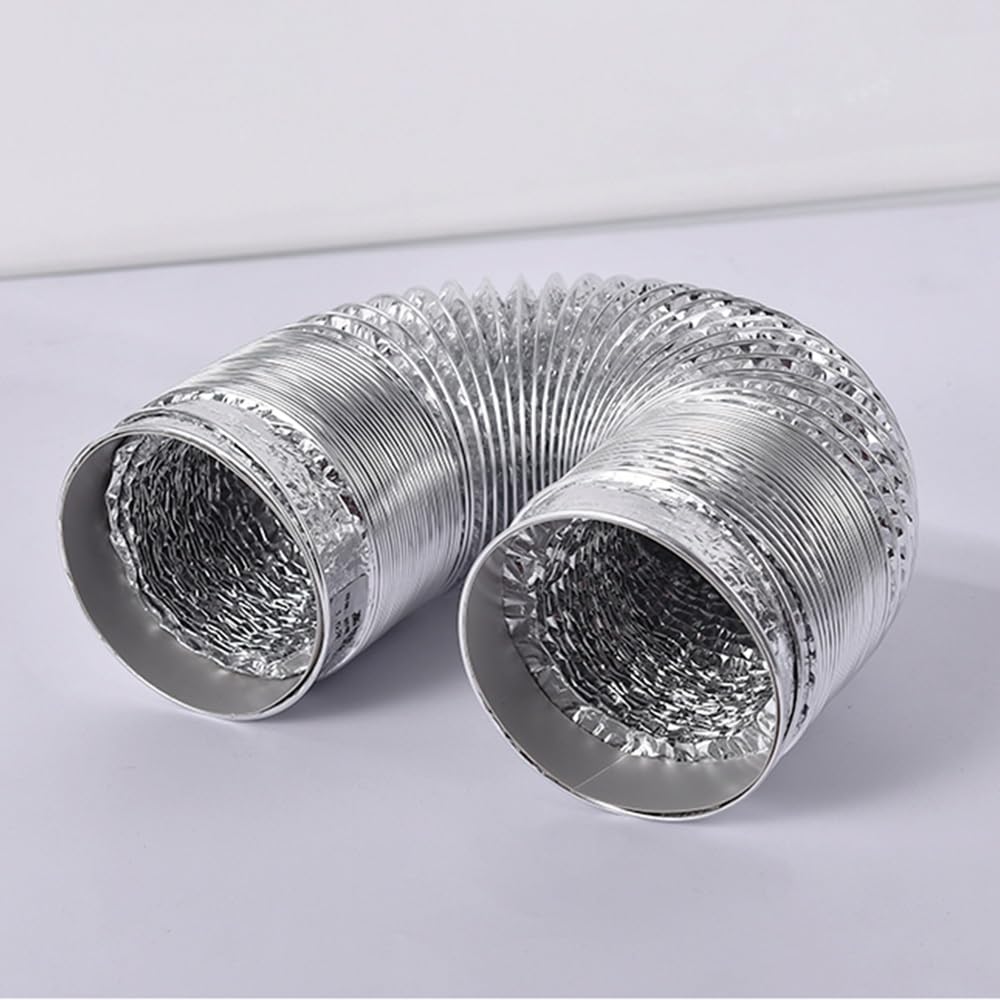 Elastyczny wąż odpowietrzający suszarki z folii aluminiowej – 4 m, odporny na ciepło, izolowany kanał do okapu kuchennego, dmuchawy HVAC, przepływ powietrza i trwałość