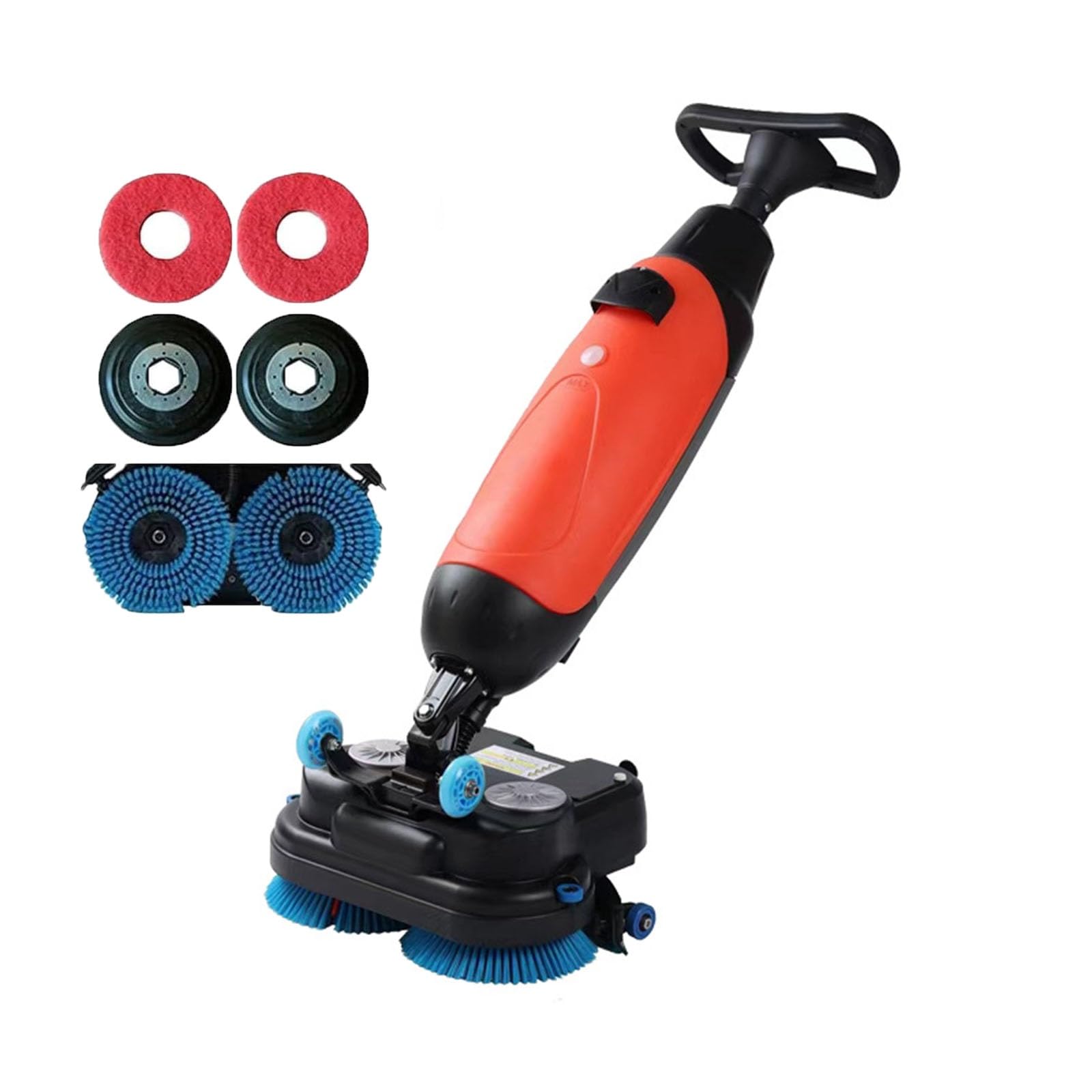 OLSKFUH Commercial Floor Scrubber Machine - 17" Cordless Walk-Behind Buffer Polisher For Industrial Use, Battery Powered, Efficient Floor Cleaner With 13000 Sqft/H Performance,