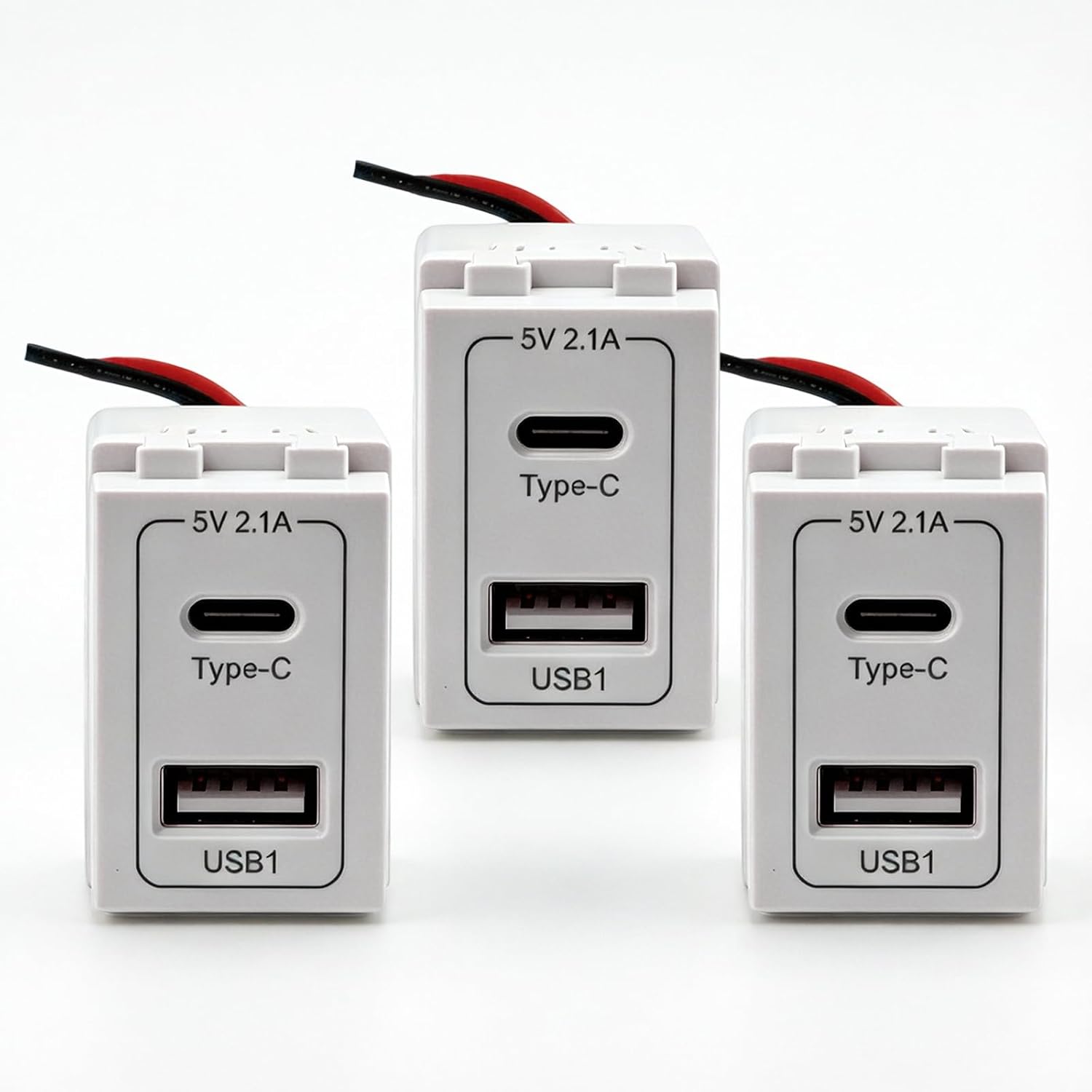 3 шт. USB-модуля питания типа C 128: двухконтактный трансформатор 220 В на 5 В, функции защиты, USB-разъем, импульсный адаптер, мо