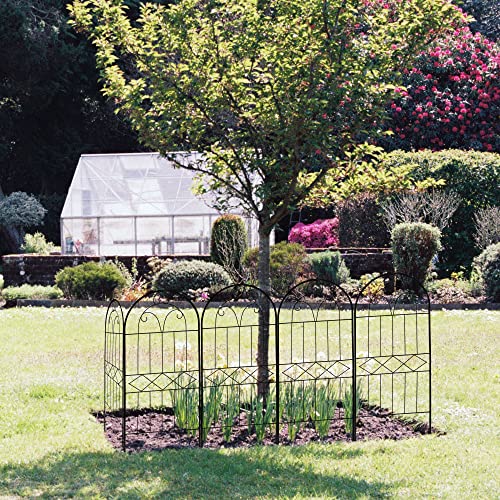 POLYJKL Decorative Garden Fence 10 Pack, 30in (H) x 10ft (L) Rustproof Metal Wire Animal Barrier, Arched Flower Edging Border Fencing Panel for Dog, Yard, Patio, Outdoor, Decor - Thumbnail 7