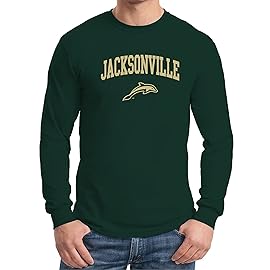 UGP Campus Apparel AL03 - Jacksonville University Dolphins Arch Logo Long Sleeve - Medium - Forest