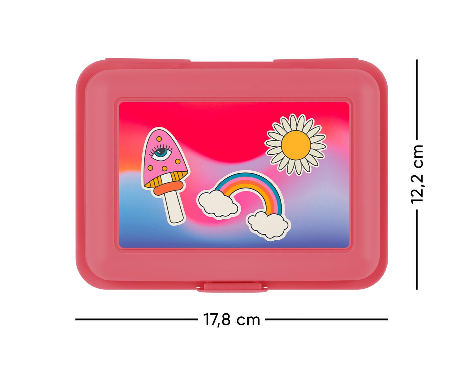 Die Baagl Brotdose im Hippie-Design bietet praktische Aufbewahrung für unterwegs.