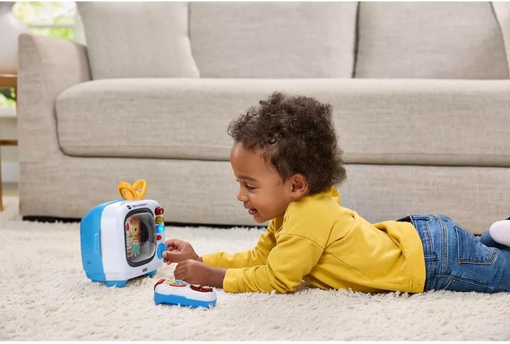 VTech Explore & Learn Smart TV for Toddlers, Educational Toy with Remote, 12–36 Months, 10 Channels, Music, Lights & Sounds