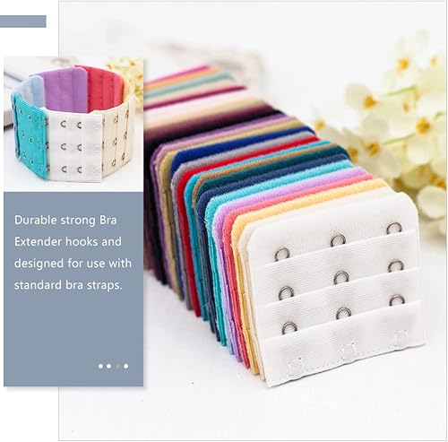 Miniatura 8 de EXCEART 30 extensores de brasier, extensor de correa de brasier, extensores de brasier, ganchos y extensor de sujetador