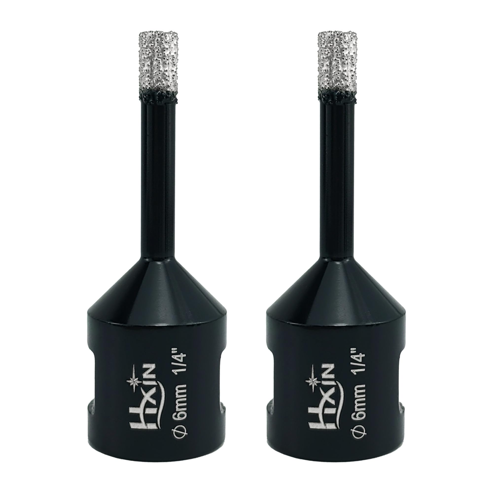 HXIN Brazed Diamond core Drill bit with 5/8"-11 Diamond Hole Saw for Dry or Wet Drill on Hard Porcelain Ceramic Tile Granite Marble Masonry Used on