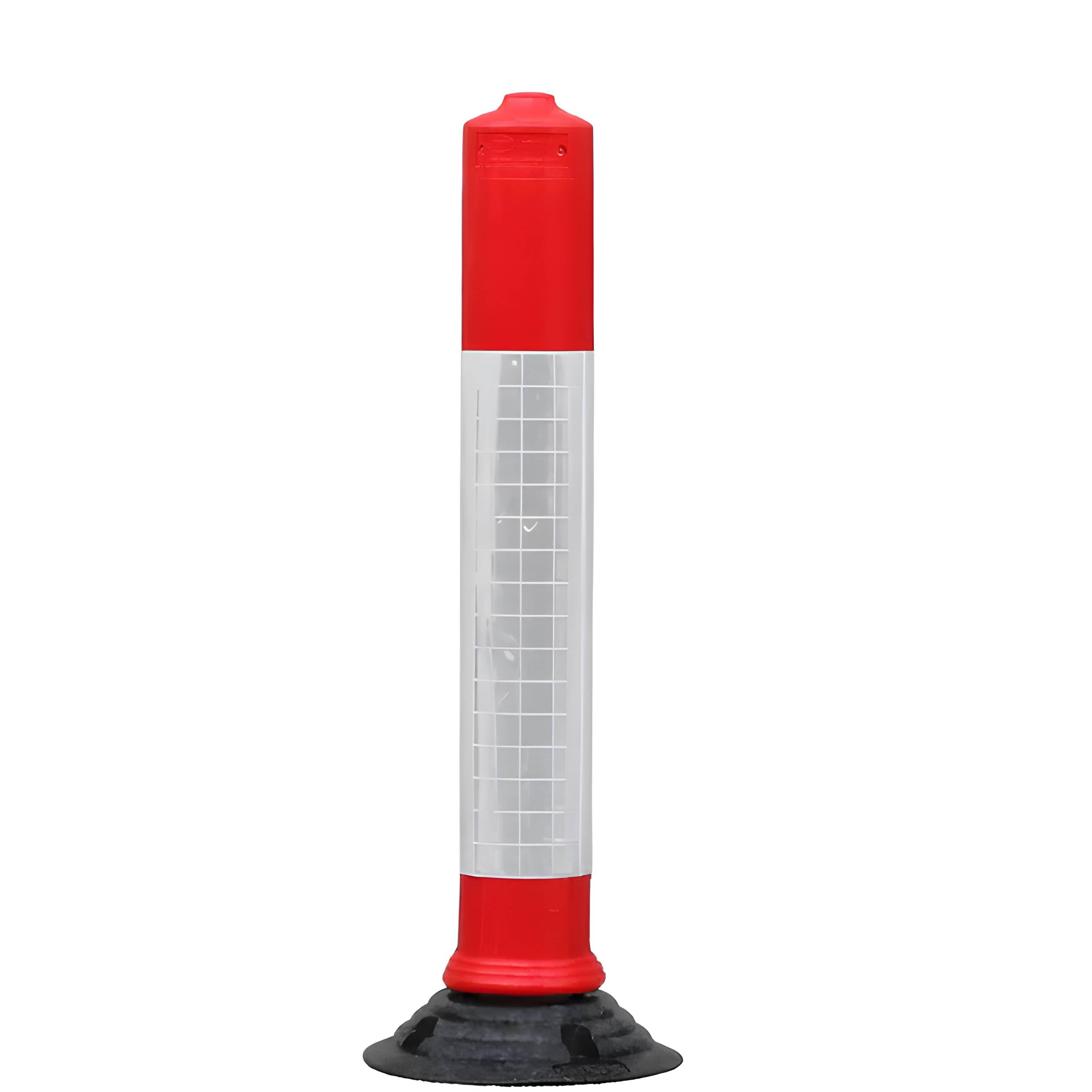 Cocus Orange 750Mm Flexible Traffic Post Bollard Heavy Duty Self Weighted Reflective Cone For Outdoor Road Safety, Car Parks, Driveways, Highways (Post + Base)